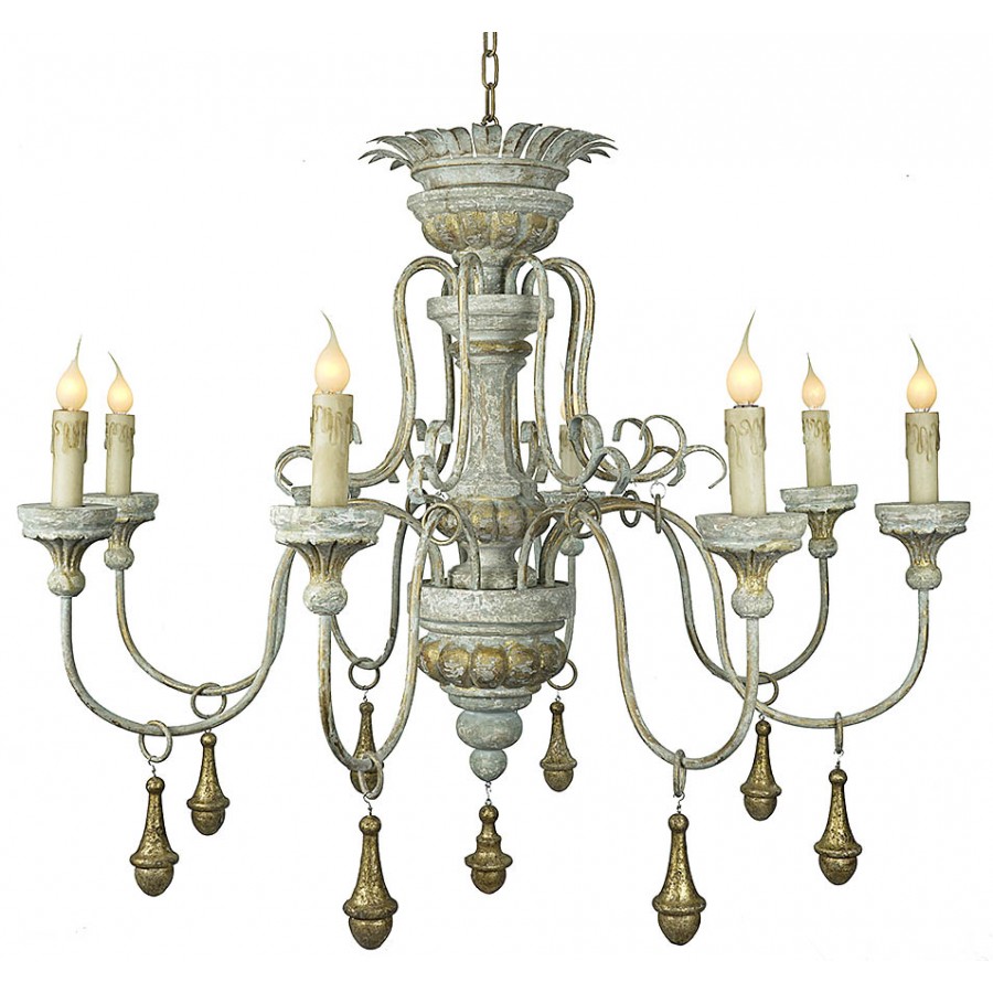 Picture of CARVED WOOD CHANDELIER